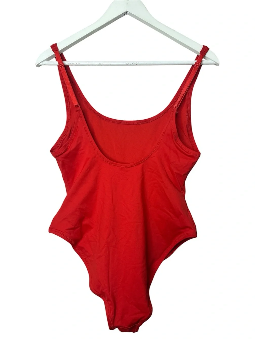 Skims Signature Swim Scoop Neck One Piece Red Size XL